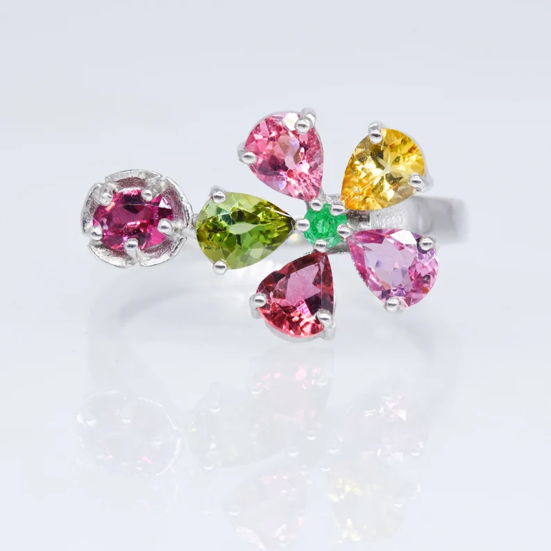Multi Tourmaline Ring