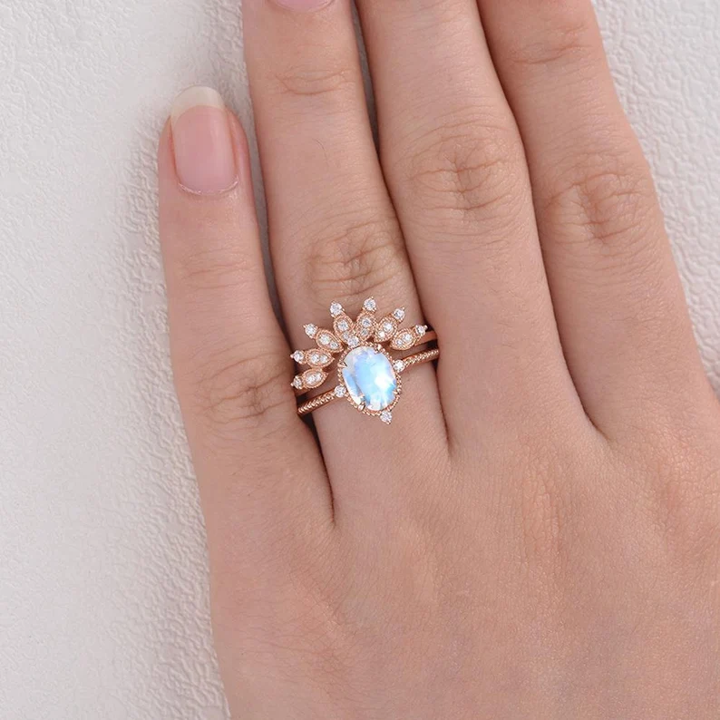 Oval Moonstone Ring